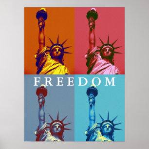 Poster Freedom Statue of Liberty Pop Art