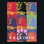 Poster Freedom Statue of Liberty Pop Art<br><div class="desc">États-Unis d'Amérique Symbole National Statues,  Monuments et Bâtiments - Statue de la Liberté Pop Art Style Black & White Poster</div>