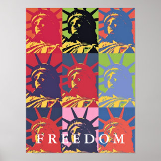 Poster Freedom Statue of Liberty Pop Art