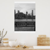 Poster Freedom Tower New York City - "STAND UP" (Cuisine)