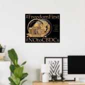 Poster #FreedomFirst : Portefeuille de la liberté - Embra (Bureau à domicile)