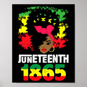 Poster Freeish depuis 1865 Melanin Black Girlwomen 1865