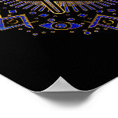 Poster Freemasonry symbol Square and Compasses (Coin)