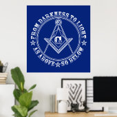Poster Freemasonry-symbool (Thuiskantoor)