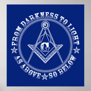 Poster Freemasonry-symbool