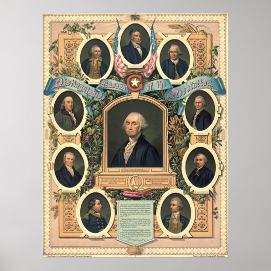 Poster Freemasons de la révolution américaine 1876 (Devant)
