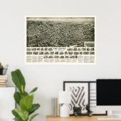 Poster Freeport, NY Carte panoramique - 1925 (Bureau à domicile)