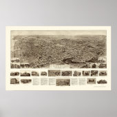 Poster Freeport, NY Panoramic Map - 1909 (Devant)