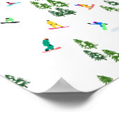 Poster Freeride Snowboarder Illustration de snowboard (Coin)