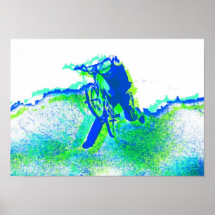 Poster Freestyle BMX Rider en Cool Pop Art Style