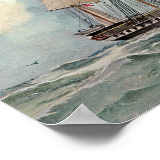 Poster Frégate de voile Duncan Dunbar (Coin)