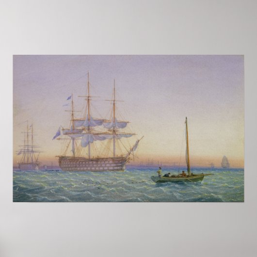 Poster Frégates de H.M. en Ancre (Devant)