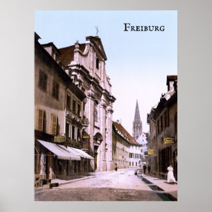 Poster Freiburg im Breisgau au 19ème siècle
