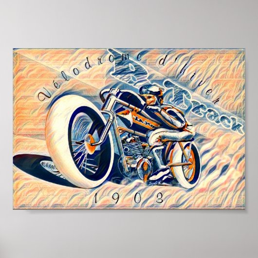POSTER FRENCH BOARD TRACK MOTO (Devant)