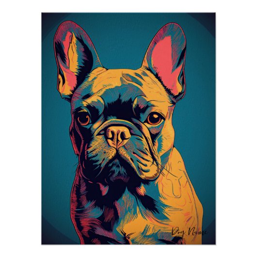 Poster French Bulldog 004 - Bruno Pokopen (Devant)