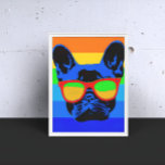 Poster French bulldog avec lunettes Pop art style<br><div class="desc">Si vous êtes un amateur français de bulldog,  amoureux des chiens ou amateur d'art,  cette affiche dans un design d'intelligence artificielle moderne s'intègre dans l'atmosphère moderne. Idéal comme cadeau pour un être cher ou tout simplement vous offrir.</div>