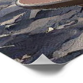 Poster French Bulldog dans un Café à Paris Whimiscal (Coin)