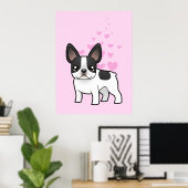 Poster French Bulldog Love (Bureau à domicile)