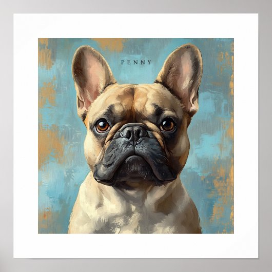 Poster French Bulldog Personalized Print (Devant)