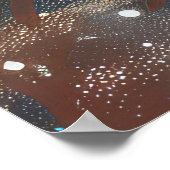 Poster French Bulldog Riding Moto Noël (Coin)