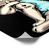 Poster French Bulldog Tattoos I Love Papa assis Cadeau Gr (Coin)