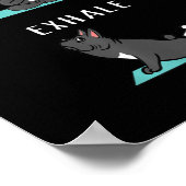 Poster French Bulldog Yoga Inhale Exhale Funny Chien Cade (Coin)