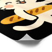 Poster French Cat With Baguette Cute Cat Paris Funny Anim (Coin)