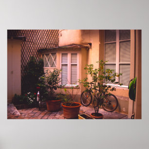 Poster French courtyard