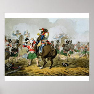 Poster French Cuirassiers at the Battle of Waterloo, Char