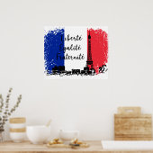 Poster French Flag Liberté Egaliteé Fraternité Eiffel (Cuisine)