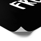 Poster French Fries Funny Fast Food Pun Dark BG (Coin)