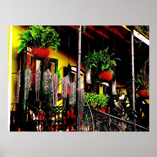 Poster French Quarter Balcony (Devant)