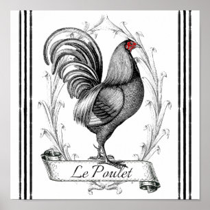 Poster French Rooster Le Poulet