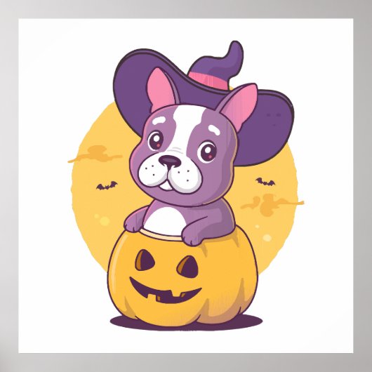 Poster Frenchie Halloween (Devant)