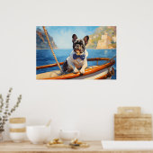 Poster Frenchie sur le bateau (Cuisine)