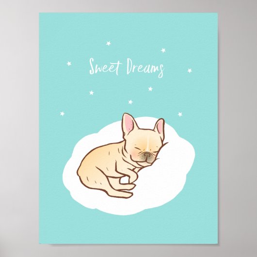 Poster Frenchie Sweet Dreams (Devant)