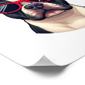 Poster Frenchie Wearing USA Colors (4) (Coin)