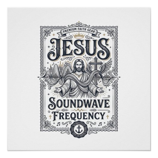 Poster Fréquence d'onde sonore de Jésus Fréquence d'onde (Devant)