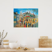 Poster Fréquenté scène de rue vainqueur et homme d'os (Cuisine)