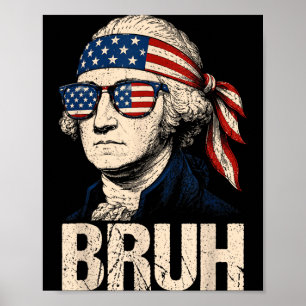 Poster Frère 4 juillet George Washington Américain