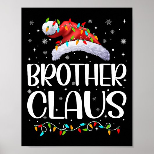 Poster Frère Claus Jeu Lumières Pyjama de Noël Matchine (Devant)