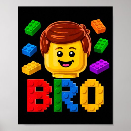 Poster Frère de famille maître constructeur bâtiment briq (Devant)