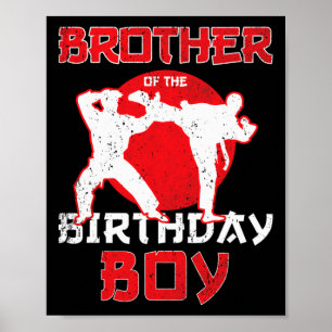 Poster Frère De Karate Anniversaire Taekwondo Boy Marti