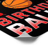 Poster Frère De L'Anniversaire Garçon Bysketbyll Annivers (Coin)