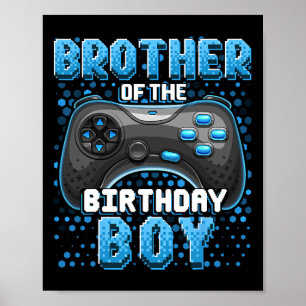 Poster Frère du garçon du jour d'anniversaire corresponda