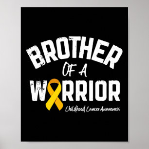 Poster Frère d'un guerrier Sensibilisation au cancer infa