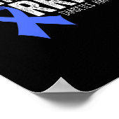 Poster Frère D'Un Guerrier T1D Diabétique Bleu Ribbon Sup (Coin)