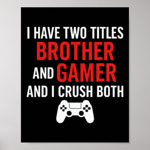 Poster Frère et joueur - Amateur de jeux PC sur console d