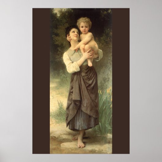 Poster Frère et Sœur par William Adolphe Bouguereau (Devant)