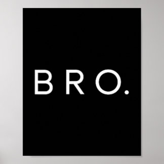 Poster Frère lettrage minimaliste Frère Sœur